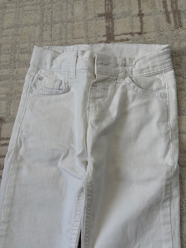 Erkek Çocuk Beyaz ve Lacivert Kot Pantolon - Görsel 5