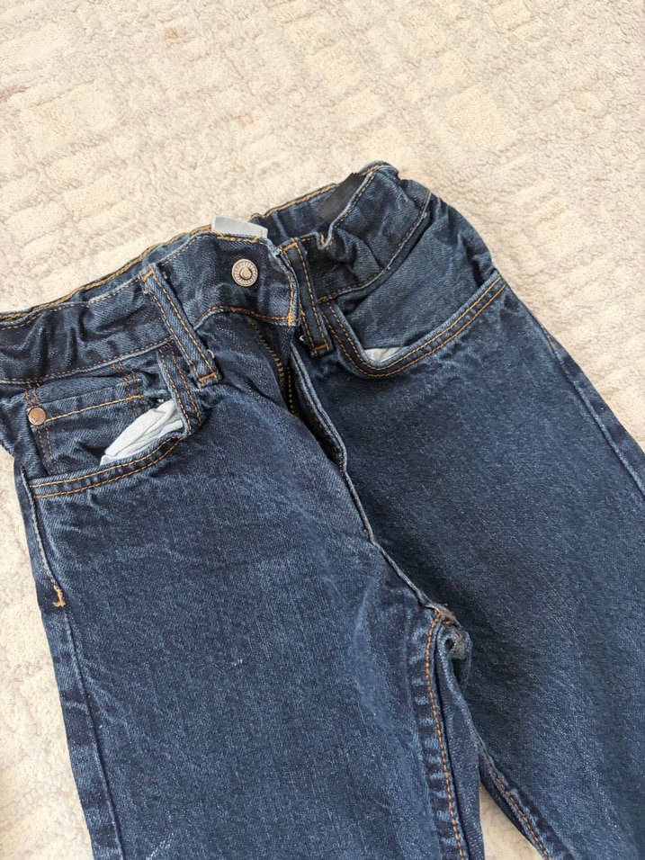 Erkek Çocuk Beyaz ve Lacivert Kot Pantolon - Görsel 4