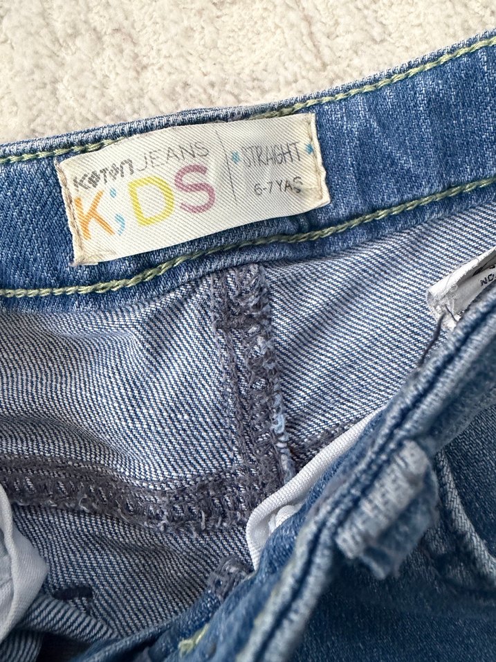 Erkek Çocuk Mavi Kemerli Denim Pantolon - Görsel 4