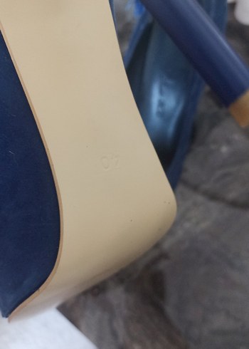 40 Beden Mavi Süet Stiletto Topuklu Kadın Ayakkabı