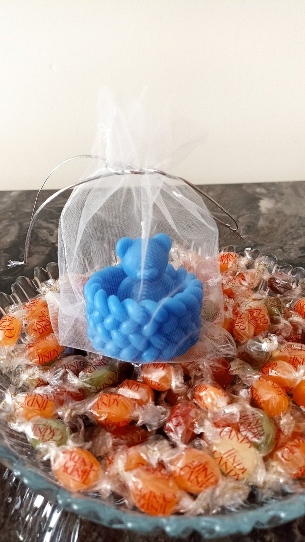 sepette ayıcık mum hediyelik - Görsel 3