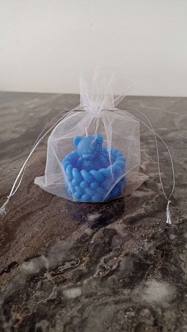 sepette ayıcık mum hediyelik - Görsel 2