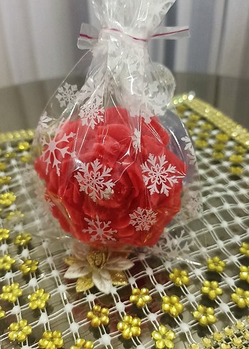 Kırmızı şakayık Şeklinde Mum kokulu - Görsel 3