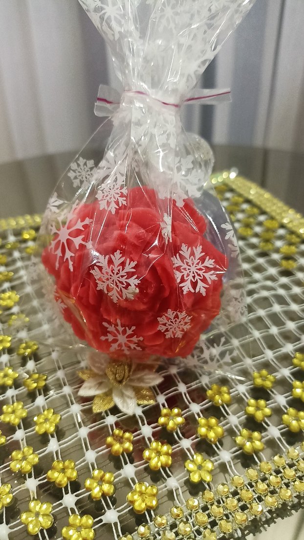 Kırmızı şakayık Şeklinde Mum kokulu - Görsel 3