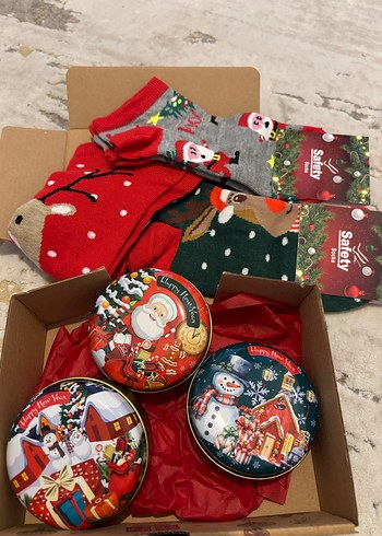 Renkli Yılbaşı Hediyesi Kutusu - Görsel 5