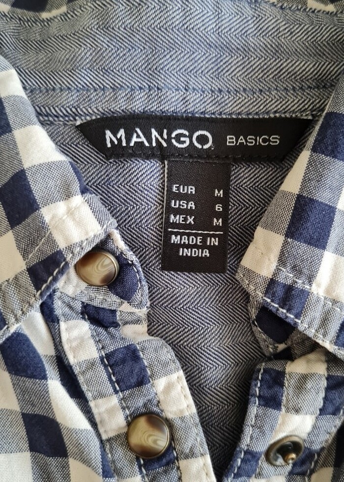 Mango Ekoseli Gömlek - Görsel 4