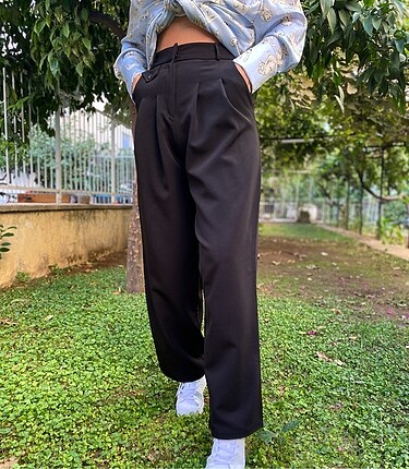 Pileli plazzo pantalon