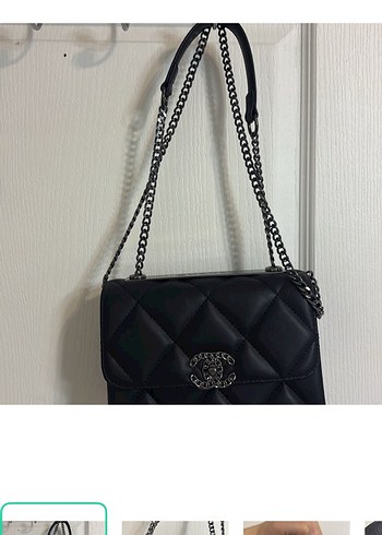 Chanel Siyah Kapitone Omuz Cantasi