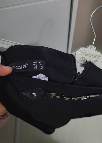 Kadın Siyah Uzun Goth Kemerli Etek - Görsel 5