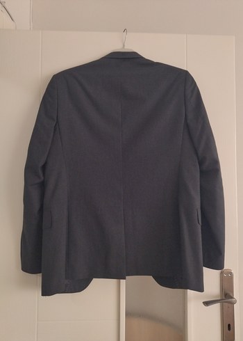 Düğmeli Gri Erkek Takım Elbise Ceket - Görsel 7