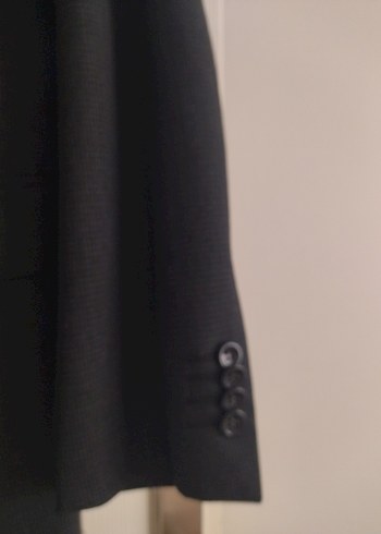 Düğmeli Gri Erkek Takım Elbise Ceket - Görsel 8