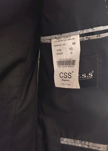 Düğmeli Gri Erkek Takım Elbise Ceket - Görsel 5