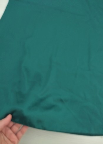 Turkuaz İnce Askılı Kadın Elbise - Görsel 2