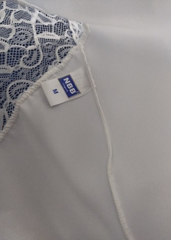 Beyaz İnce Askılı Midi Gecelik - Görsel 4