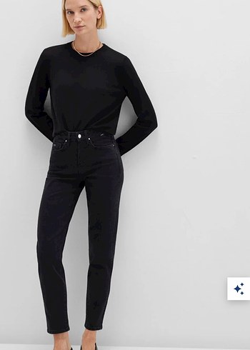Mavi Jeans Koyu Gri Yikamali Mom Jean
