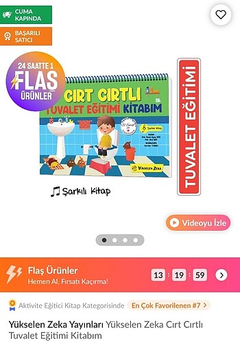 Yükselen zeka tuvalet eğitim kitabı