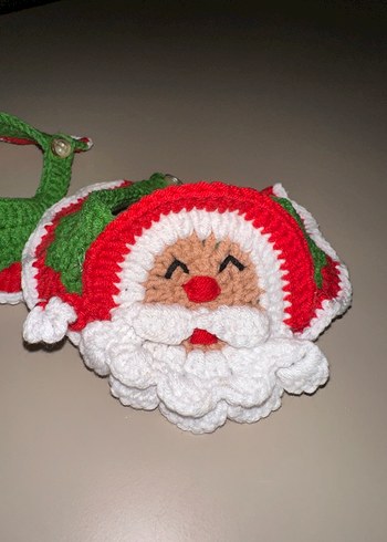 Renkli Noel Baba Desenli Kedi Boyunluğu - Görsel 2