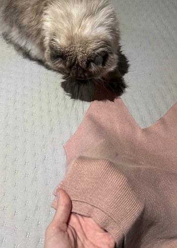 Pembe V Yaka Örme Atlet - Görsel 2