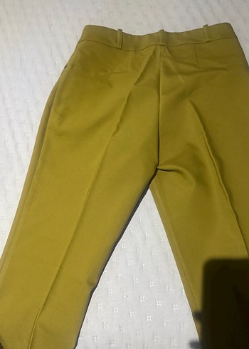 Sarı Kadın Midi Kumaş Pantolon - Görsel 4