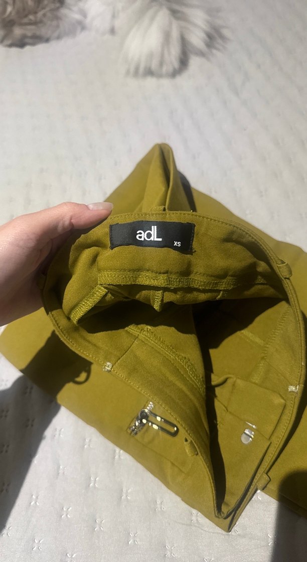 Sarı Kadın Midi Kumaş Pantolon - Görsel 2