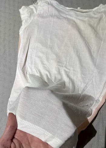 Dantel Detaylı Bej Kısa Kollu Bluz - Görsel 4