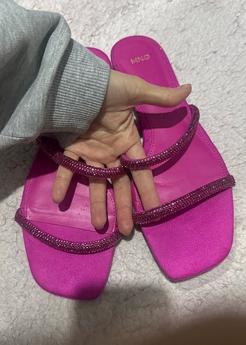 Pembe sandalet terlik Kadın Akşam Ayakkabısı - Görsel 2