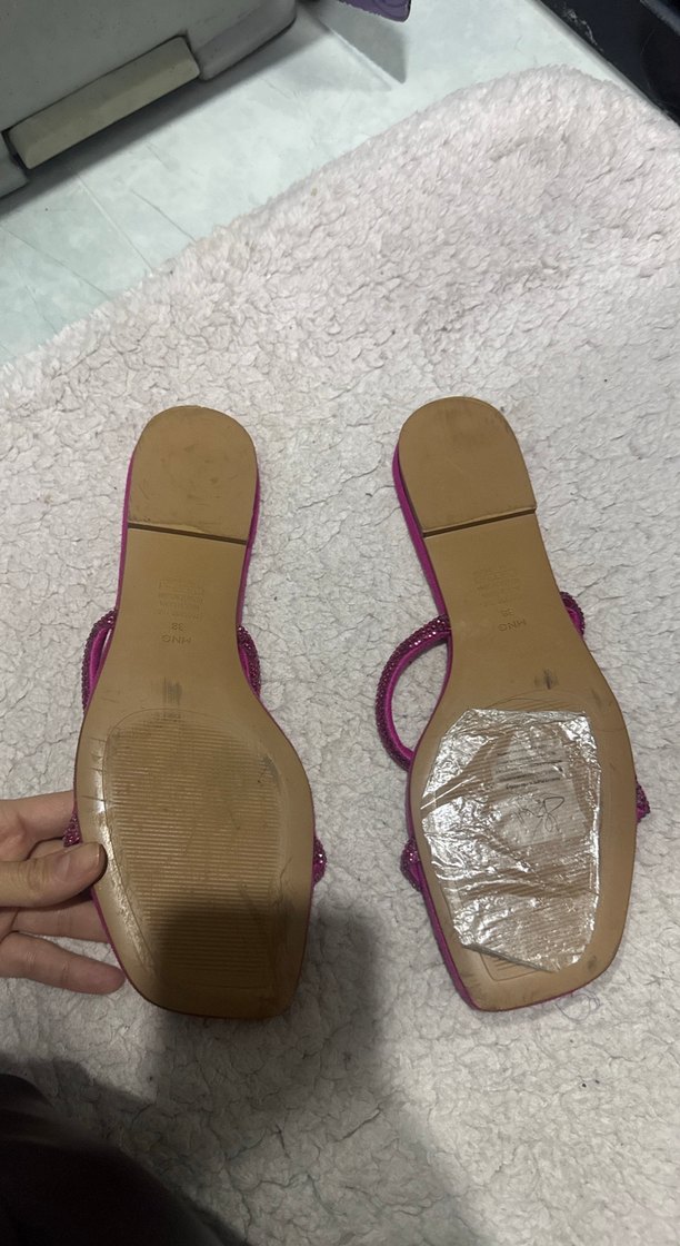 Pembe sandalet terlik Kadın Akşam Ayakkabısı - Görsel 3