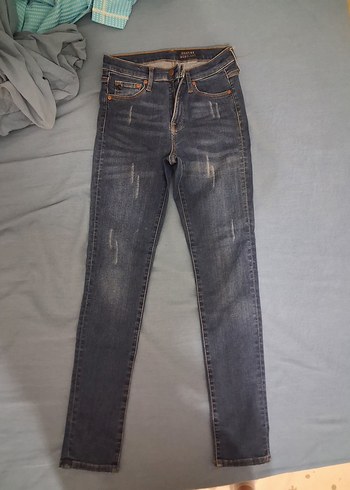 Diğer Koyu Mavi Dar Kesim Denim Jean