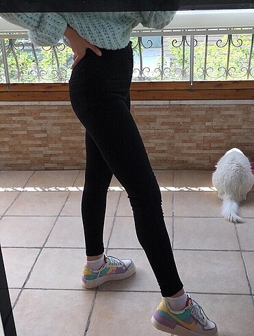 Zara Siyah skinny jean pantolon