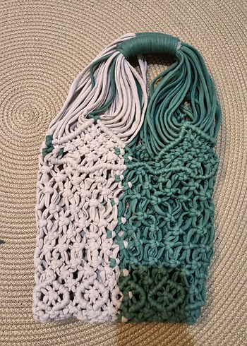 Örgü file çanta ve telefonluk - Görsel 3