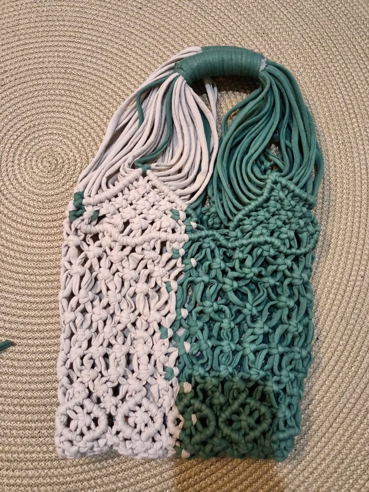 Örgü file çanta ve telefonluk - Görsel 3
