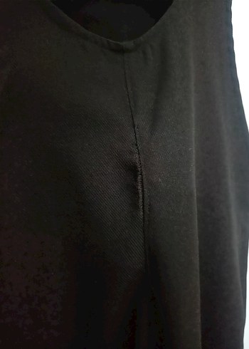 Siyah Uzun Kadın Salopet - Görsel 5