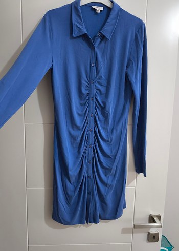 Twist Twist Uzun Kollu Mavi Midi Triko Elbise