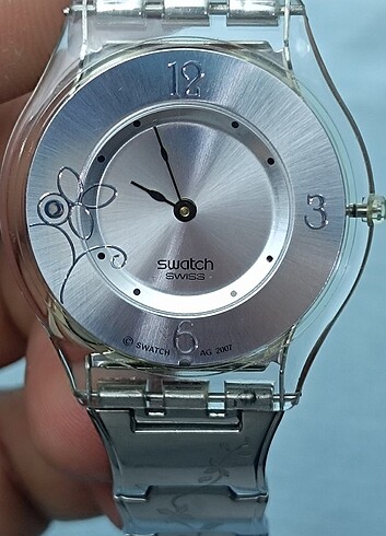 Swatch skin gümüş renk çiçek desen 