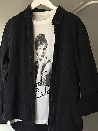 Vintage Kadın Kot Gömlek