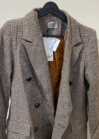 Diğer Düğmeli Kahverengi Kadın Blazer Ceket