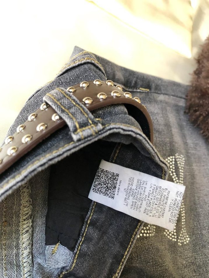 Y2K Grunge Punk Taşlı Gothic Jean — görsel 8/11