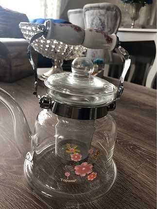 Beden pembe Renk Demlik cam