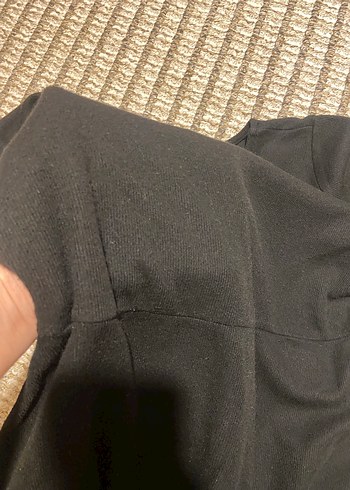 Uzun Kollu Siyah Basic hamile Elbise - Görsel 5