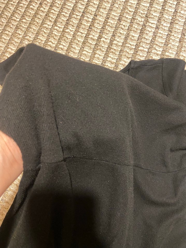 Uzun Kollu Siyah Basic hamile Elbise - Görsel 5