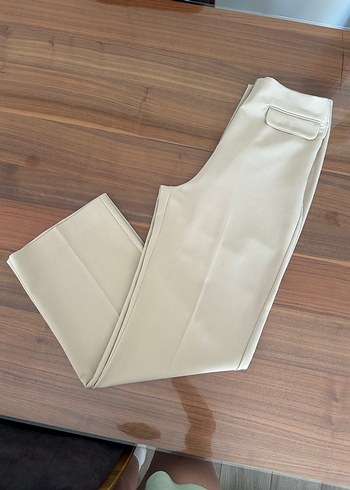 Bej Kadın Normal Kesim Kumaş Pantolon - Görsel 2