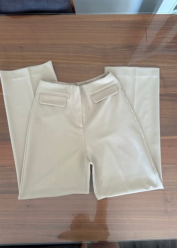 Bej Kadın Normal Kesim Kumaş Pantolon - Görsel 3