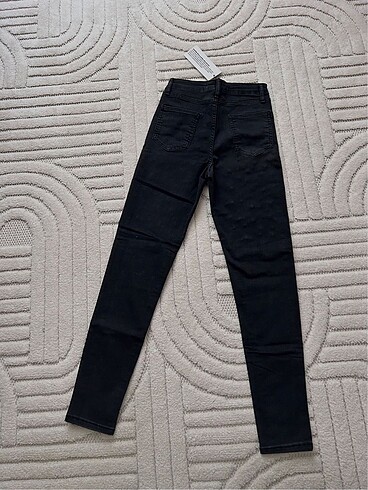 38 Beden gri Renk Boncuk Detay Skınny Jeans