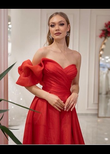 Nssposa kırmızı elbise - Görsel 2