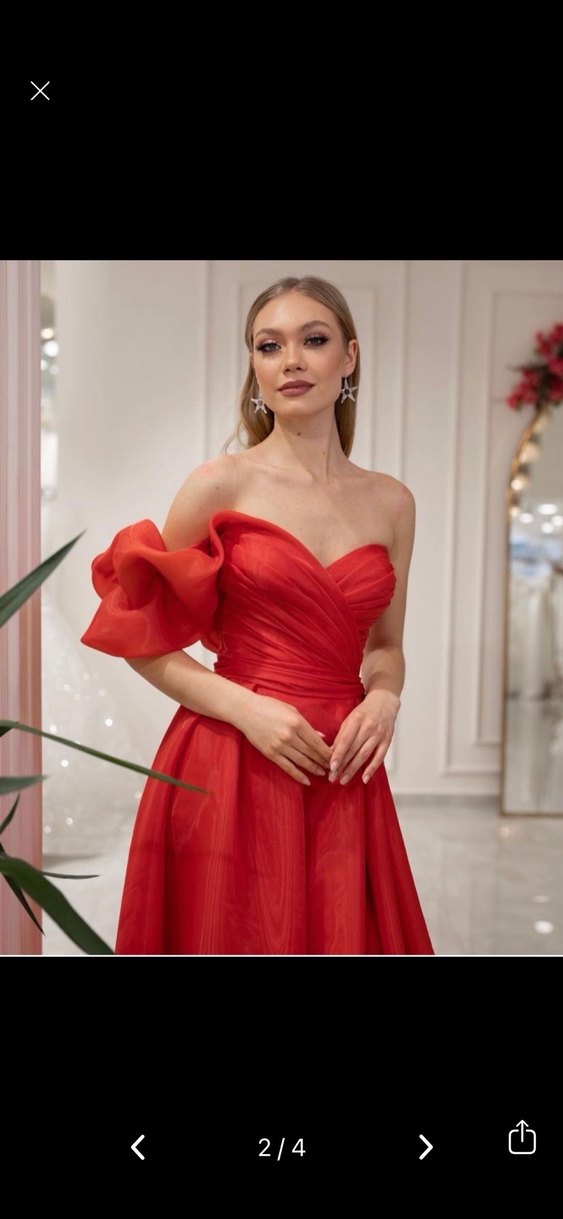 Nssposa kırmızı elbise - Görsel 2