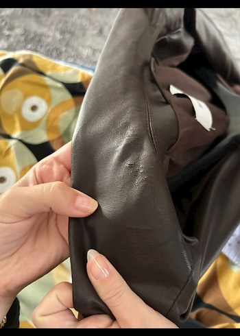 Bershka deri blazer ceket - Görsel 4