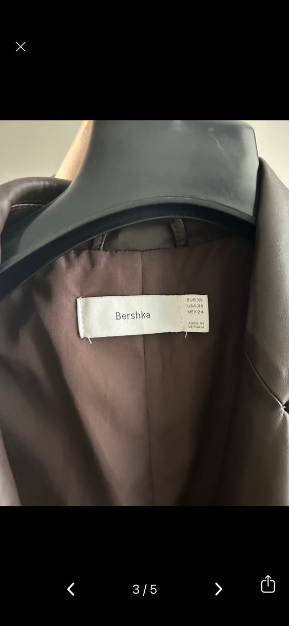 Bershka deri blazer ceket - Görsel 3