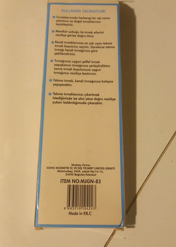 Mor Çiçek Desenli Takma Tırnak Seti 24'lü - Görsel 2