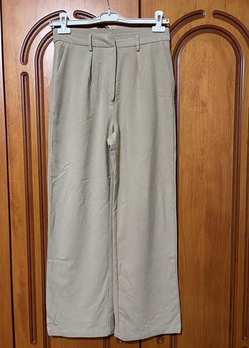 Suud Collection Bej Genis Paca Kumas Pantolon