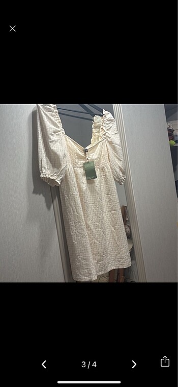 s Beden H&m kabarık kollu kısa elbise